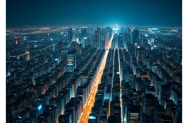 東京の息をのむような都市の夜景をドローンで撮影