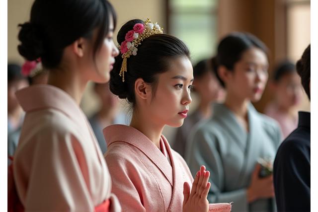 伝統的な結婚式の瞬間